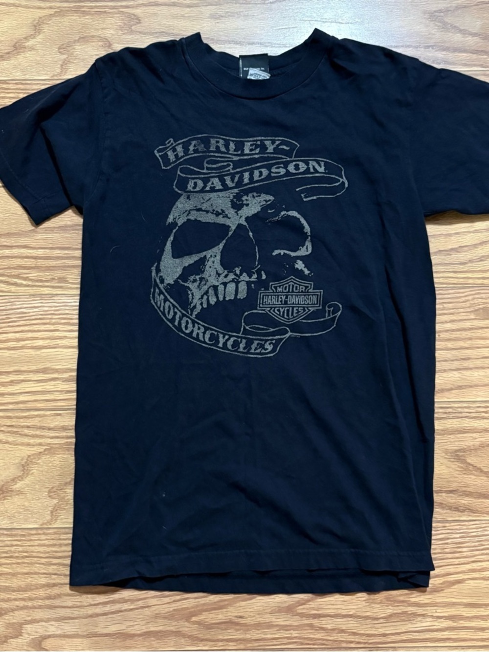Vintage Harley Davidson Motorcycles Skull Texas Biker Bikercore Shirt Medium